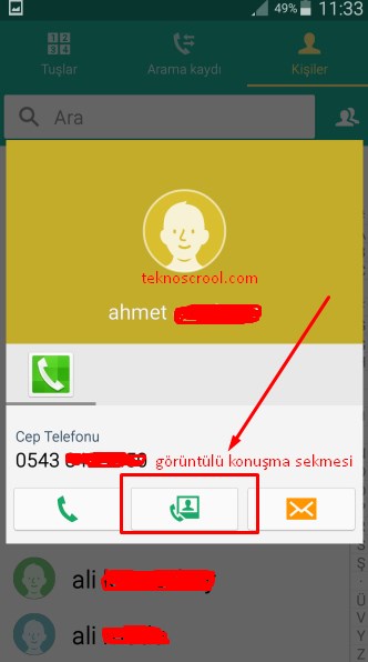 a9 görüntülü konuşma